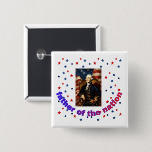 Vader van de natie vierkante button 5,1 cm