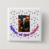 Vader van de natie vierkante button 5,1 cm (Voorkant)