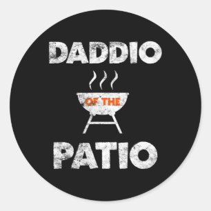 Vader van de Patio Grill Daddy BBQ Grillen Juli Ronde Sticker