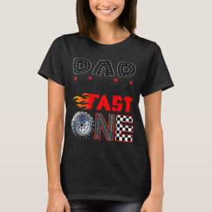 Vader van de snelle raceauto 1e verjaardag jongen t-shirt