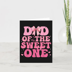 Vader van de Sweet One Coquette Bow 1e verjaardag  Kaart