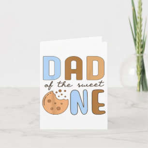 Vader van de Sweet One koekjes en melk 1e verjaard Kaart