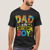 Vader van de verjaardag Boy Master Builder Kinder T-shirt (Voorkant)