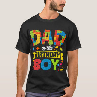 Vader van de verjaardag Boy Master Builder Kinder T-shirt