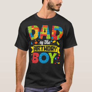 Vader van de verjaardag Boy Master Builder Kinder  T-shirt