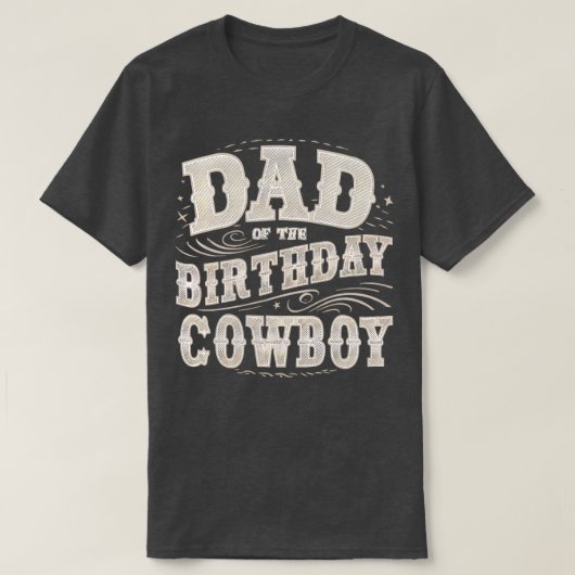 Vader van de verjaardag Cowboy 1 T-shirt (Design voorkant)