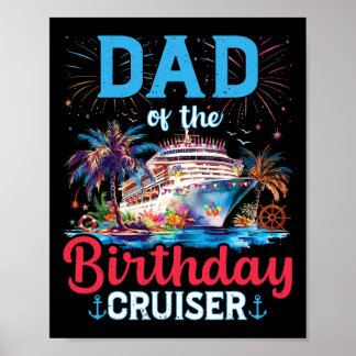 Vader van de verjaardag Cruiser Grappige cruise ve Poster