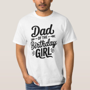Vader van de verjaardag dochter meisje T-shirt Des