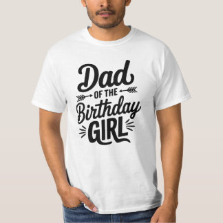 Vader van de verjaardag dochter meisje T-shirt Des