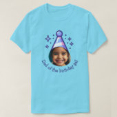 Vader van de verjaardag Gal Custom Photo Party Pet T-shirt (Design voorkant)