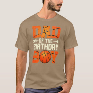 Vader van de verjaardag Jongen Basketbal Vader Dad T-shirt