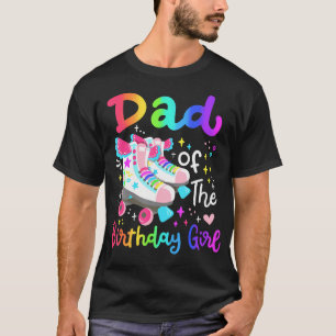 Vader van de verjaardag meisje schaatser roller Sc T-shirt