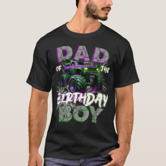 Vader van de verjaardag Monster Truck Familie Matc T-shirt