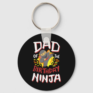 Vader van de verjaardag Ninja Karate Kinder Bday P Sleutelhanger
