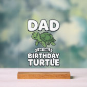 Vader van de verjaardag schildpad Funny Turtle Vad Acryl Bord (Neutraal)