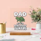 Vader van de verjaardag schildpad Funny Turtle Vad Acryl Bord (Huwelijk)
