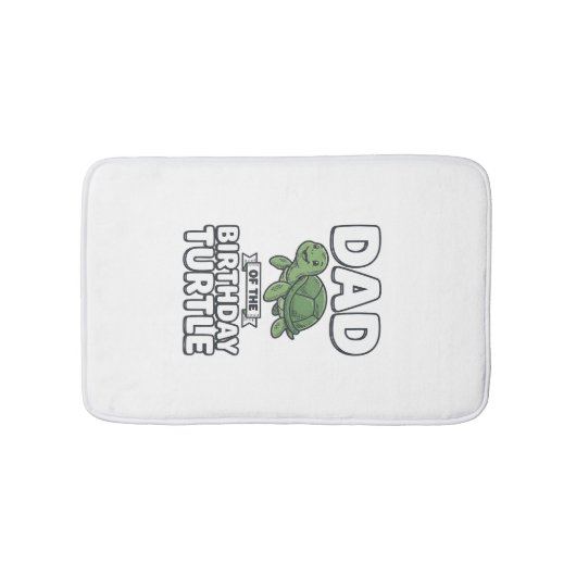 Vader van de verjaardag schildpad Funny Turtle Vad Badmat (Voorkant)