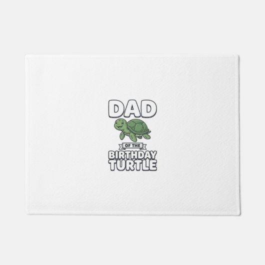 Vader van de verjaardag schildpad Funny Turtle Vad Deurmat (Voorkant)