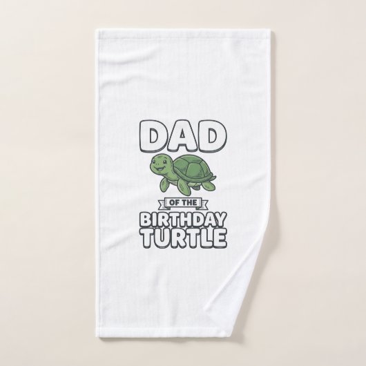 Vader van de verjaardag schildpad Funny Turtle Vad Handdoek (Handdoek)