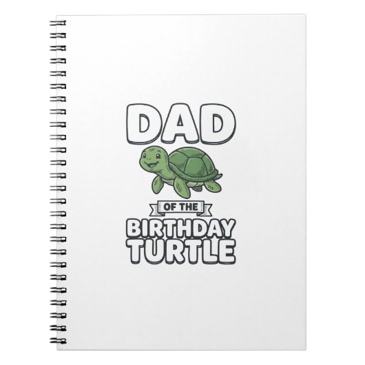 Vader van de verjaardag schildpad Funny Turtle Vad Notitieboek (Voorkant)
