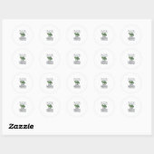 Vader van de verjaardag schildpad Funny Turtle Vad Ronde Sticker (Vel)