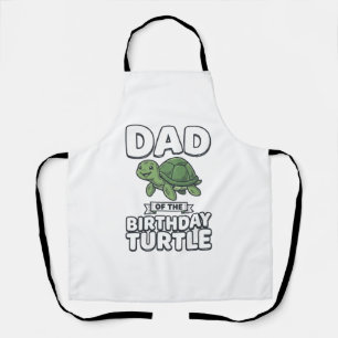 Vader van de verjaardag schildpad Funny Turtle Vad Schort