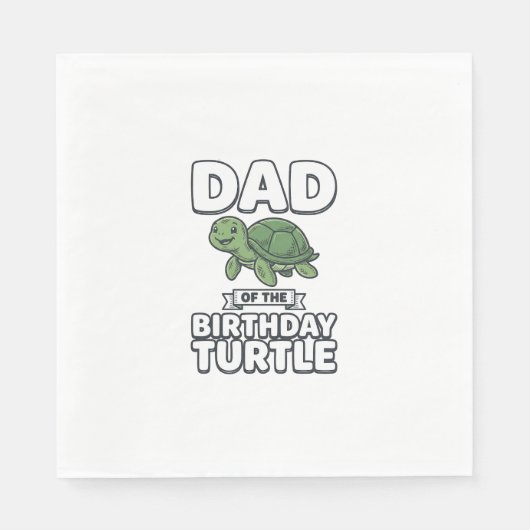 Vader van de verjaardag schildpad Funny Turtle Vad Servet (Voorkant)