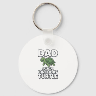 Vader van de verjaardag schildpad Funny Turtle Vad Sleutelhanger