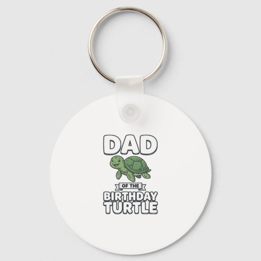 Vader van de verjaardag schildpad Funny Turtle Vad Sleutelhanger (Voorkant)