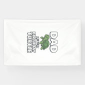 Vader van de verjaardag schildpad Funny Turtle Vad Spandoek (Horizontaal)