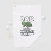 Vader van de Verjaardag Schildpad Grappige Schildp Golfhanddoek (Insitu)