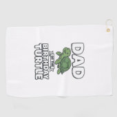 Vader van de Verjaardag Schildpad Grappige Schildp Golfhanddoek (Horizontaal)