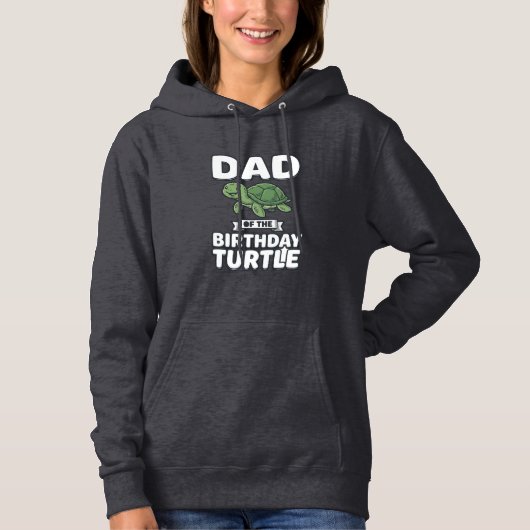 Vader van de Verjaardag Schildpad Grappige Schildp Hoodie (Voorkant)