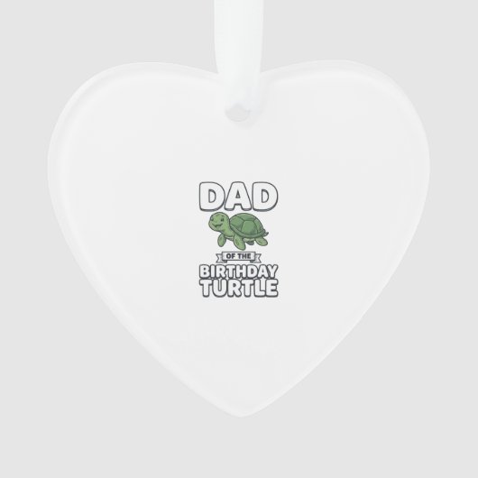 Vader van de Verjaardag Schildpad Grappige Schildp Ornament (voorkant)