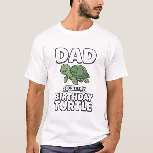 Vader van de Verjaardag Schildpad Grappige Schildp T-shirt (Voorkant)