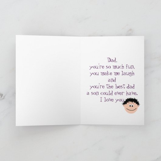 Vader van de verjaardag (Zoon) Kaart (Binnen)