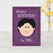 Vader van de verjaardag (Zoon) Kaart (Gele Bloem)