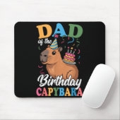 Vader van de verjaardags capybara muismat (Met muis)