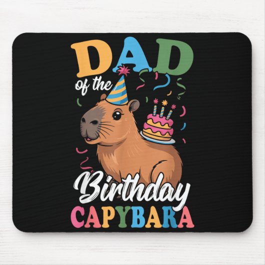 Vader van de verjaardags capybara muismat (Voorkant)