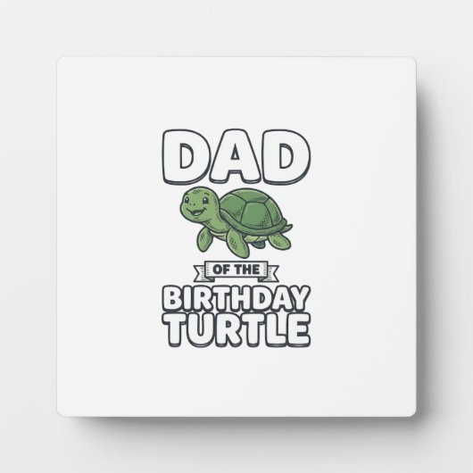 Vader van de verjaardagschildpad Funny Turtle Vade Fotoplaat (Voorkant)