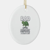Vader van de verjaardagschildpad Funny Turtle Vade Keramisch Ornament (Rechts)