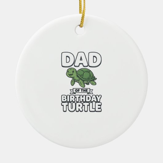 Vader van de verjaardagschildpad Funny Turtle Vade Keramisch Ornament (Voorkant)