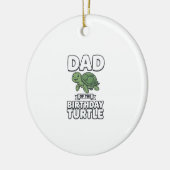 Vader van de verjaardagschildpad Funny Turtle Vade Keramisch Ornament (Links)