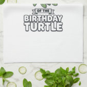 Vader van de verjaardagschildpad Funny Turtle Vade Theedoek (Gevouwen)