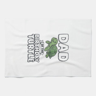 Vader van de verjaardagschildpad Funny Turtle Vade Theedoek