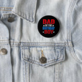 Vader van de verjaardagsjongen Funny Spider Bday F Ronde Button 5,7 Cm (In situ)