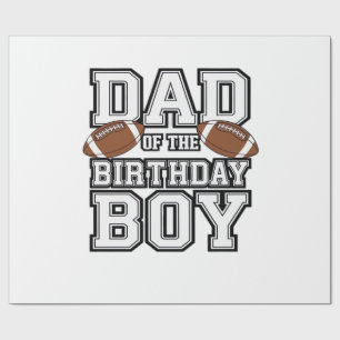 Vader van de Verjaardagsjongen Voetbalfan Familie  Cadeaupapier