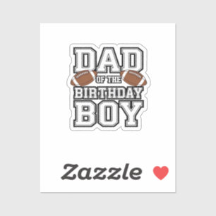 Vader van de Verjaardagsjongen Voetbalfan Familie  Sticker
