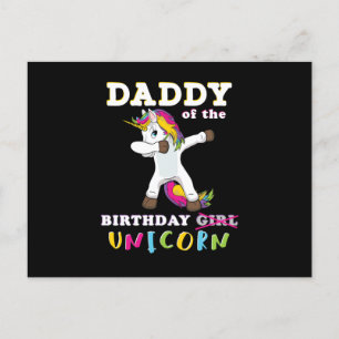 Vader van de verjaardagsmeisje T-shirt Dabbing-oud Aankondigingskaart