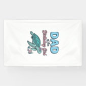 Vader van de Verjaardagsmeisjes Zeeschildpad Vinta Spandoek (Horizontaal)